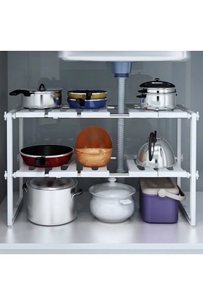ABYZ Adjustable shelf from 50 to 70cm, with 2 shelves, White ABYZ®