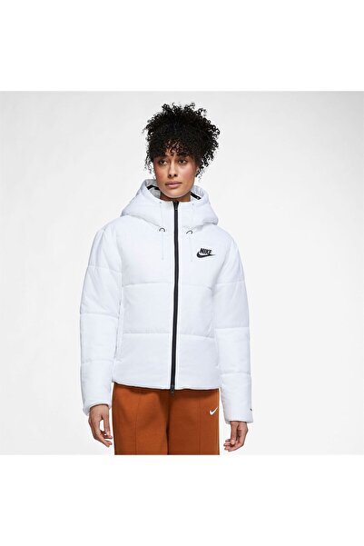 Nike Γυναικείο λευκό μπουφάν W Nsw Tf Rpl Classic Tape Jkt - DJ6997-100