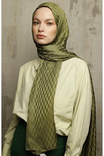 VALORSCARF Valor qoza desen ipek jakar şal çam yeşili