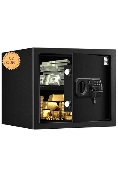 Brands For Less Safe Box 1.2 Cuft Electronic Digital Security Box, Keypad Lock Box Cabinet Safes with Internal Light