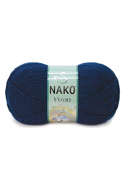 NAKO Mink Premium Acrylic Hand Knitting - Thread Wool, Color No:148, Navy Blue