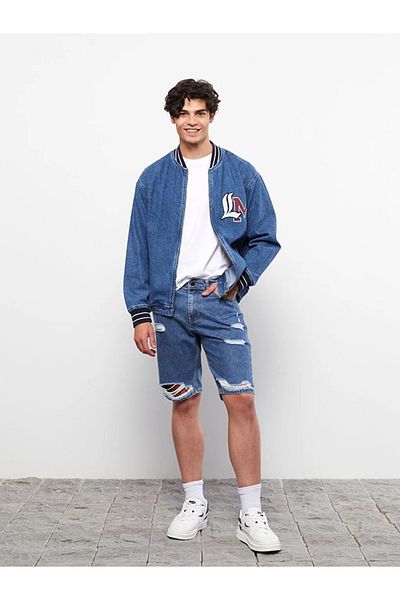 LC Waikiki Lcw Jeans Indigo Standard Fit Men's Jean Shorts