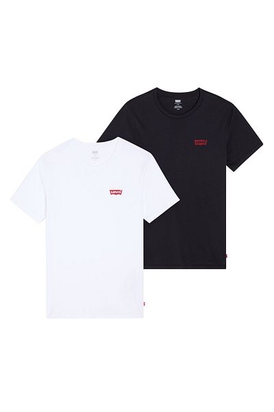 Levi's Herren T-Shirts, 2er Pack - "The Graphic Tee - 2 Pack", Rundhals, Baumwolle
