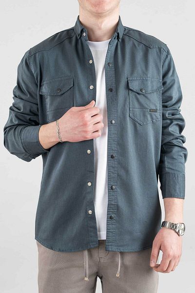 bombe Slim Fit Men's Denim Shirt