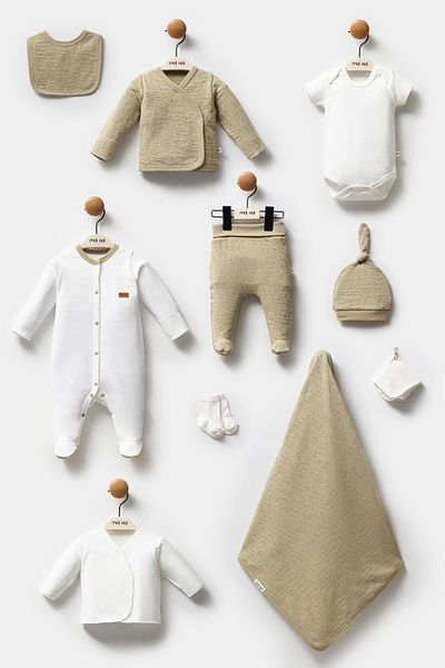 Moi Noi Patterned 10-Piece Hospital Outfit Set (Newborn)