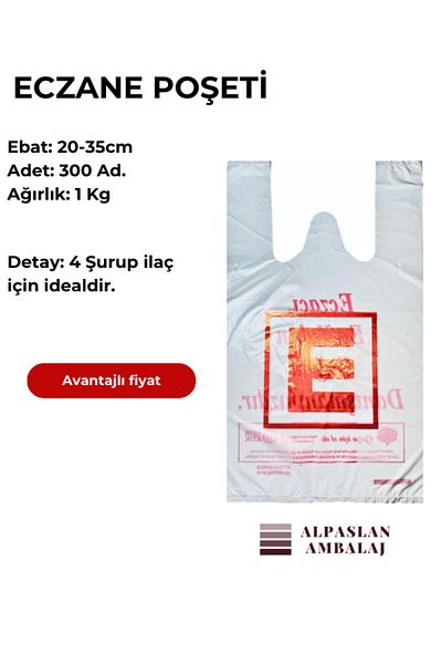ALPASLAN AMBALAJ 20-35 Pharmacy Bags 300Pcs 1kg