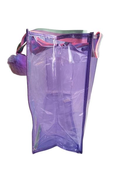 Dream Vest Purple Good Luck Beach Shoulder Bag with Transparent Hologram