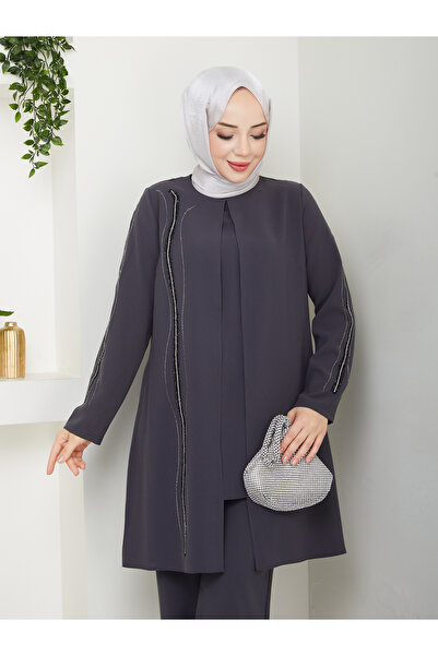 KMKkombin Țesătură de tip fagure cu pantaloni cu dungi, costum pentru mamă pe...