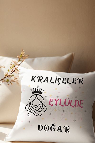 qoeuyl boutique Queens Are Born This Month Printed Satin Mini Decorative Pillow as a Gift for Wife, Lover, Friend