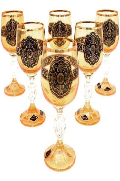 KITCHEN SOUQ Liquor Glass Set – 6 Pieces, 50 ml Each, Elegant Design