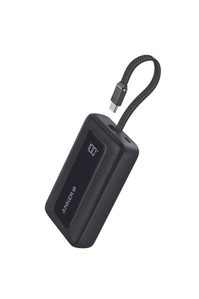 Anker Zolo 20,000mAh Power Bank – 30W Fast Charging, Built-in USB-C Cable, 1 USB-C + 1 USB-A Port