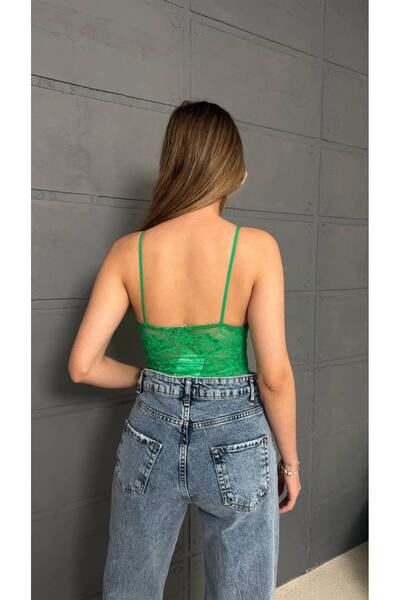 Bak'ap Боді з мереживним декольте та застібками