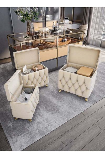 GENERAL ZAHRAT ALFKHAMAH 3 seater ottoman sofa set with storage box