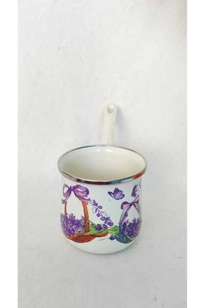 EBRULİEMAYE MOR KURDELE EMAYE KAHVE CEZVE 750 ML 10 CM YUMURTA HAŞLAMA