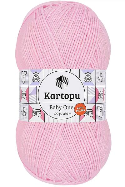 Kartopu Baby One Μαλλί Πλεκτό Χειροποίητο Μαλλί Ανοιχτό Ροζ K782