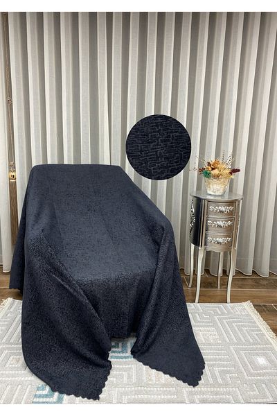 Sivalde Chenille Fabric Non-Slip Sofa Cover Anthracite, Living Room Sofa Bed / Sofa Cover, 160X210 Cm, 1 Piece