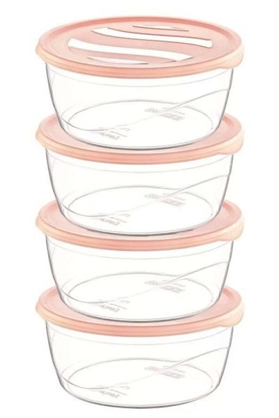 Royaleks Group Krizma round storage container 4 piece no:1 royaleks-çnk2153