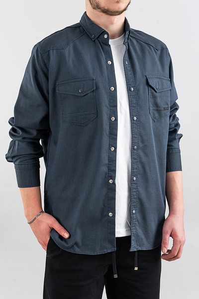bombe Slim Fit Men's Denim Shirt Green