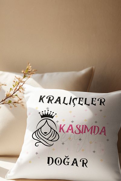 qoeuyl boutique Queens Are Born This Month Printed Satin Mini Decorative Pillow as a Gift for Wife, Lover, Friend