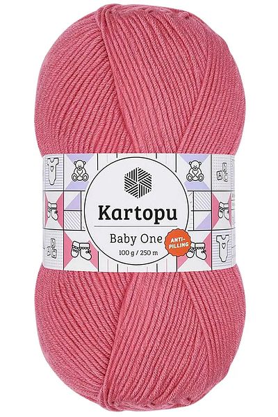 Kartopu 1 Piece Baby One Non-Pilling Hand Knitting Yarn Wool Candy Pink K244