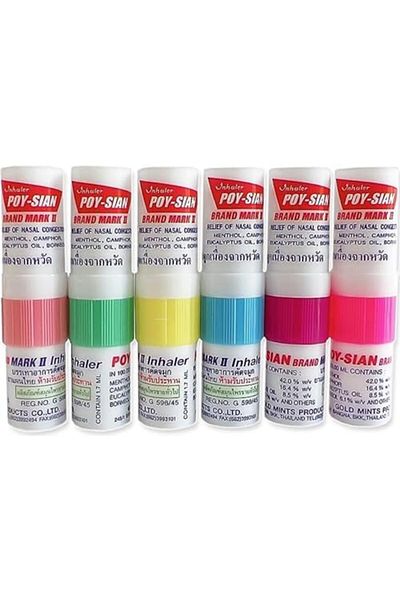 Skin Generics POY-SIAN Mark II Menthol Nasal Inhaler (Pack of 6)