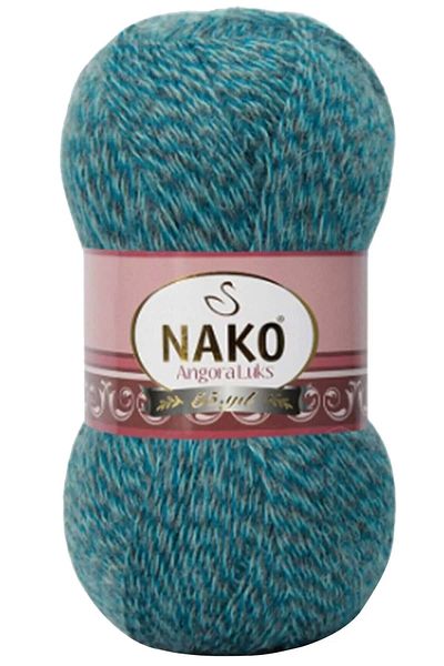 NAKO 1 Piece Angora Luxury Hand Knitting Yarn Petrol Muline 21357
