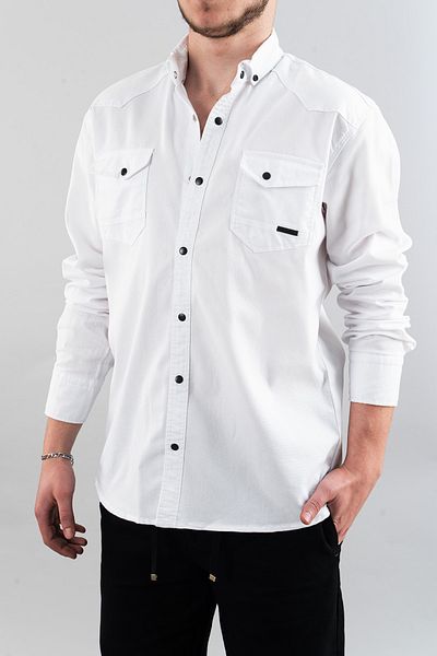 bombe Ανδρικό τζιν πουκάμισο Slim Fit