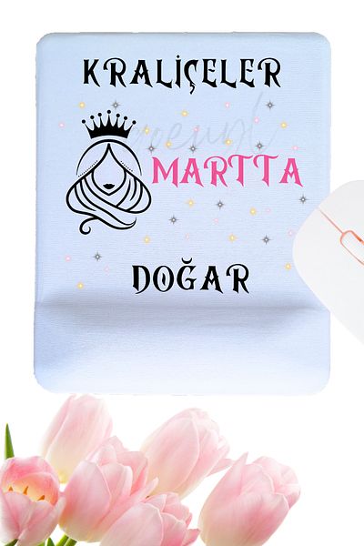 qoeuyl boutique Queens Are Born This Month Printed Birthday Special Day Gift Oval/Square Wrist Supported Mousepad