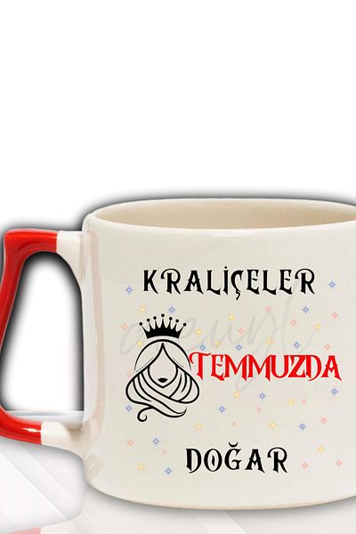 qoeuyl boutique Queens Are Born This Month Printed Birthday Gift for Friend, Lover Colorful Mug with Handle