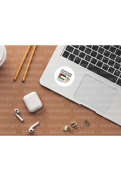 CASALINGHI English Be with Palestine Sticker Stand with Palestine Sticker Free Palestine 4 cm (90 Pieces)