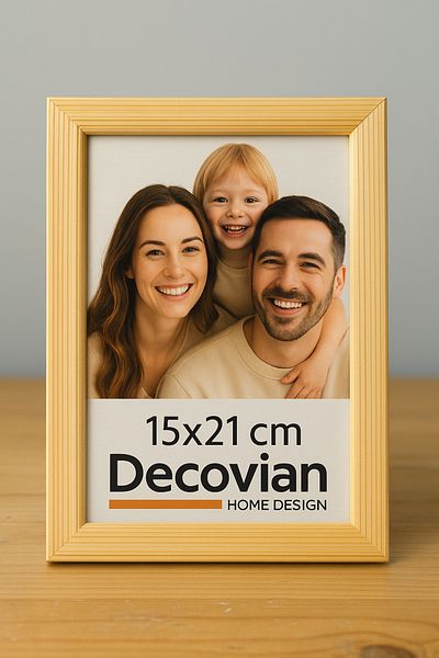 DecovianHomeDesign Natural Wood Modern Standing Single 15X21 Photo Frame - Color Desktop Frame - Blank No Picture