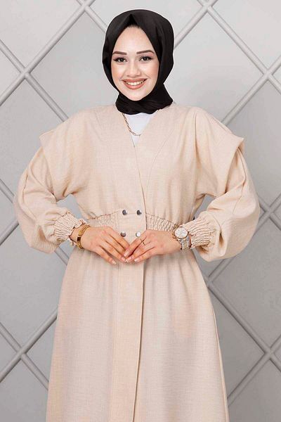 EBRUTESETTÜR Μακρύ καπάκι Hijab με ελαστική μέση