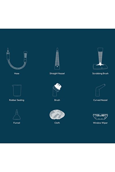 ELK ELK 1200W Steam Cleaner with Attachments for Cleaning Tight Corners and Efficiently Removing Tough Stains