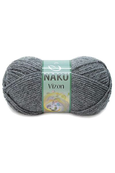 NAKO Mink Premium 1 Piece Acrylic Hand Knitting - Thread Wool, Dim Gray, Color No:193