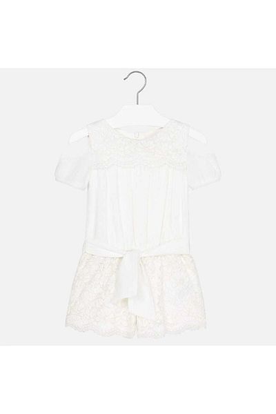 MAYORAL Coral Girl's Lace Dress