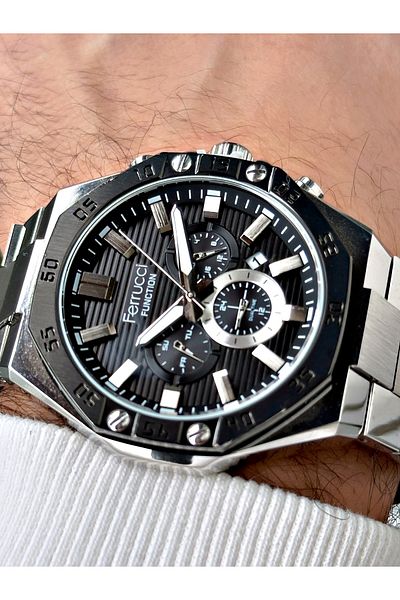 Ferrucci All Functions Active Steel Cord 3 Atm Waterproof Men's Wristwatch