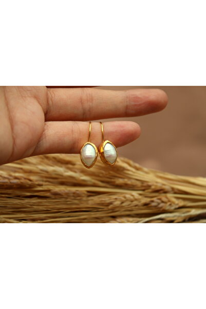 alpsilverart 925 Ayar Gümüş İnci Taşlı El Yapımı Küpe | Zarif Kadın Takı