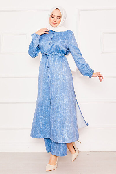 EBRUTESETTÜR طقم تونيك مزدوج مع حجاب من بيلي تونيلي