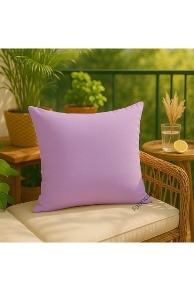 fabricorg Duck Cloth Throw Pillow Cover Suitable for Punch Lilac (40X40 cm)