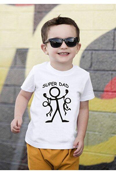 venüsdijital Tricou pentru copii cadou pentru Ziua Tatălui cu design Stickman