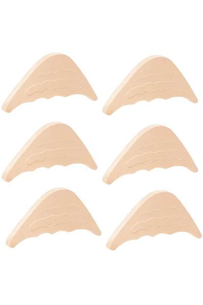 Evelise Set of 6 Non-Slip EVA Foam Toe Pads, Reusable and Adjustable, for Oversized Shoe Protection, 3.3 x 7