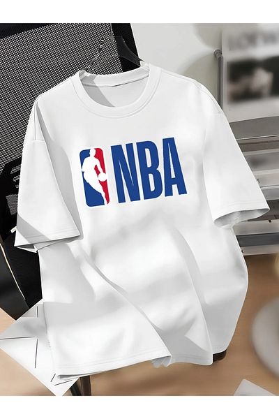 ModaSphere Unisex Basket/Nba Colorful Custom Printed Oversize Cotton Crew Neck T-Shirt
