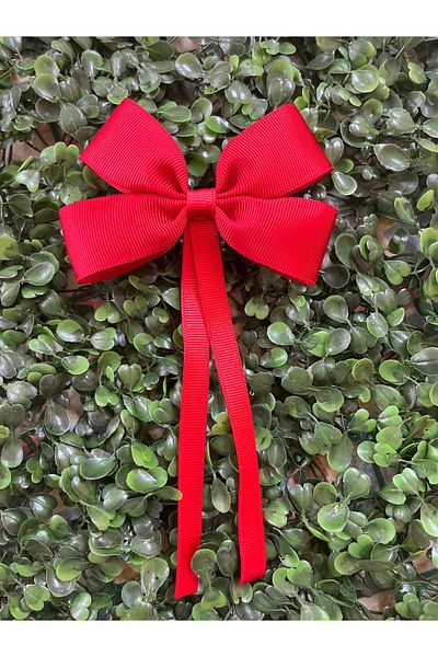 PONÇİK ACCESSORİES Grosgrain Ribbon Red Bow Collar Buckle