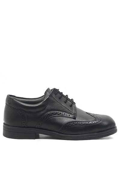 Raker Plus Titan Black Matte Lace-up Băieți' Pantofi de școală pentru tineret