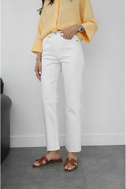 Havoş Krémové džíny s vykrojenými nohama