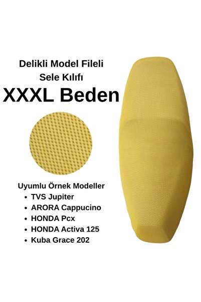 EŞREFOĞLU-EMA Husă pentru scaun scuter, plasă, galbenă, mărime XXXL