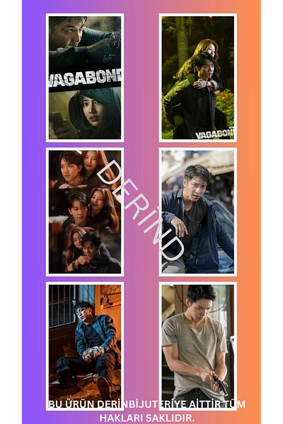 DERİND Lee Seung-Gi -Cha Dal Geon - Vagabond Korean Drama Anime 8Pcs Sticker Set