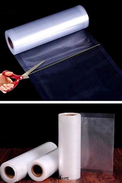 MCA Deerhome 20cm X 5m Rulo Tırtıklı Vakum Makinesi Poşeti Vakum Poşeti