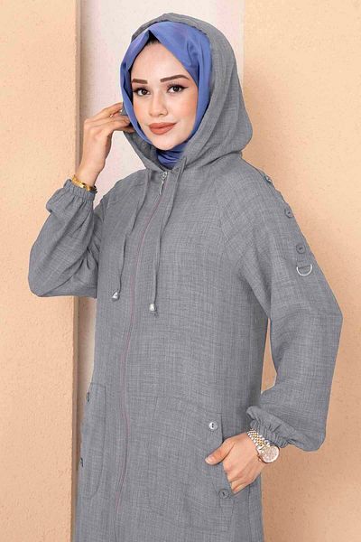 EBRUTESETTÜR Long Hijab Cap with Zipper Pocket