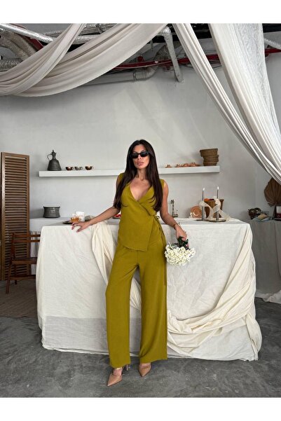 Ekim Store بدلة مزدوجة مع أربطة جانبية